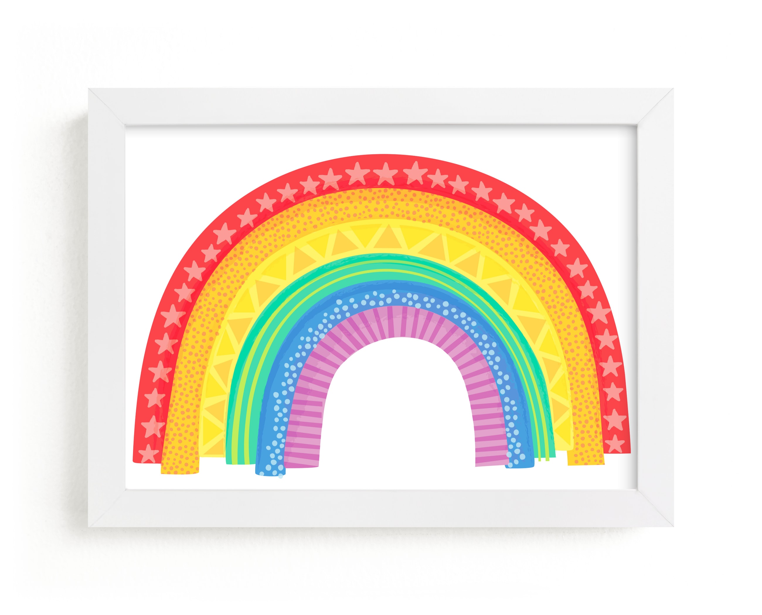 "Rad Rainbow" - Art Print by Jessie Steury in beautiful frame options and a variety of sizes.