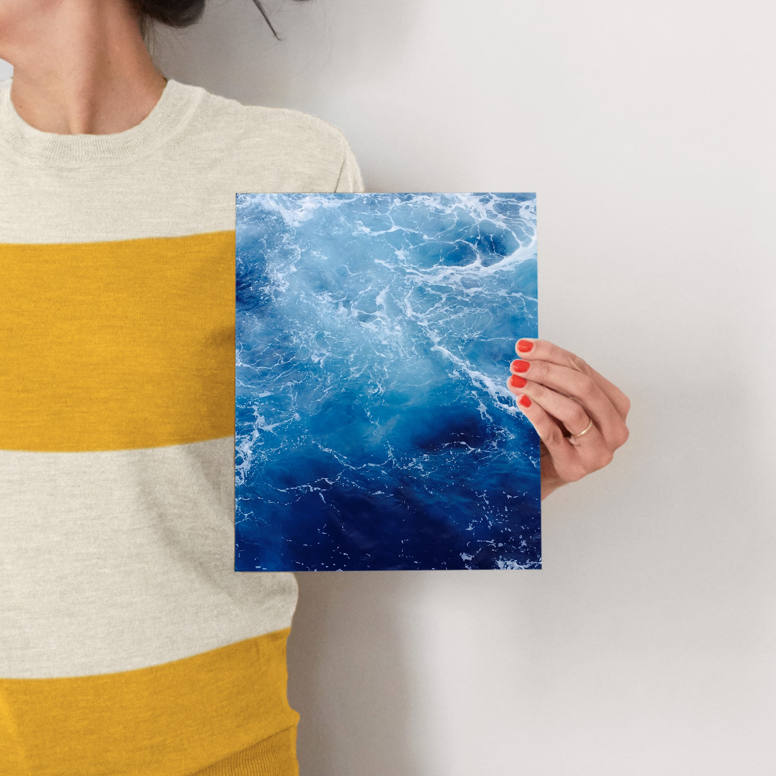 Waving Blue Wall Art Prints by CaroleeXpressions Minted