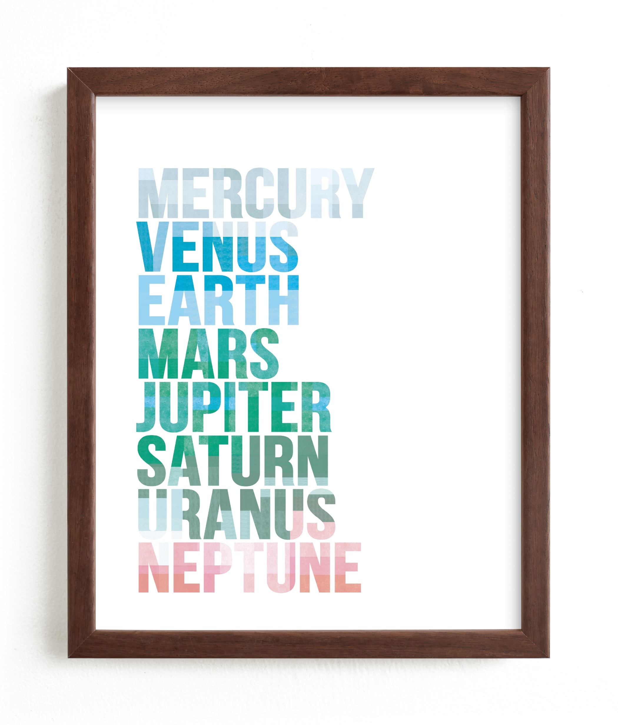 Solar System Words Wall Art Prints by Robert and Stella Minted