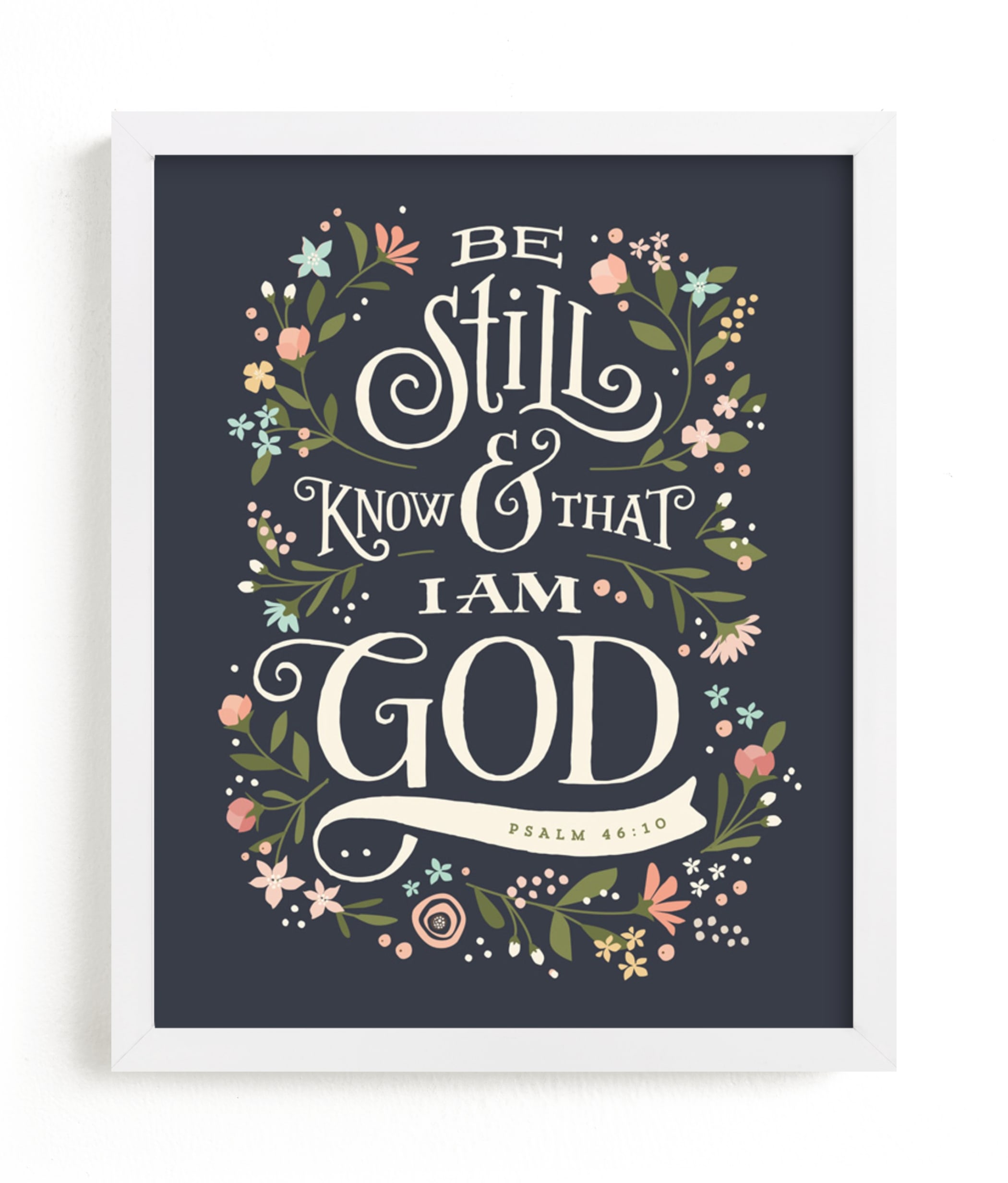 "Psalm 46:10" - Art Print by Jennifer Wick in beautiful frame options and a variety of sizes.