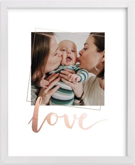 This is a rosegold foil stamped photo art by Anelle Mostert called Love You, Love.