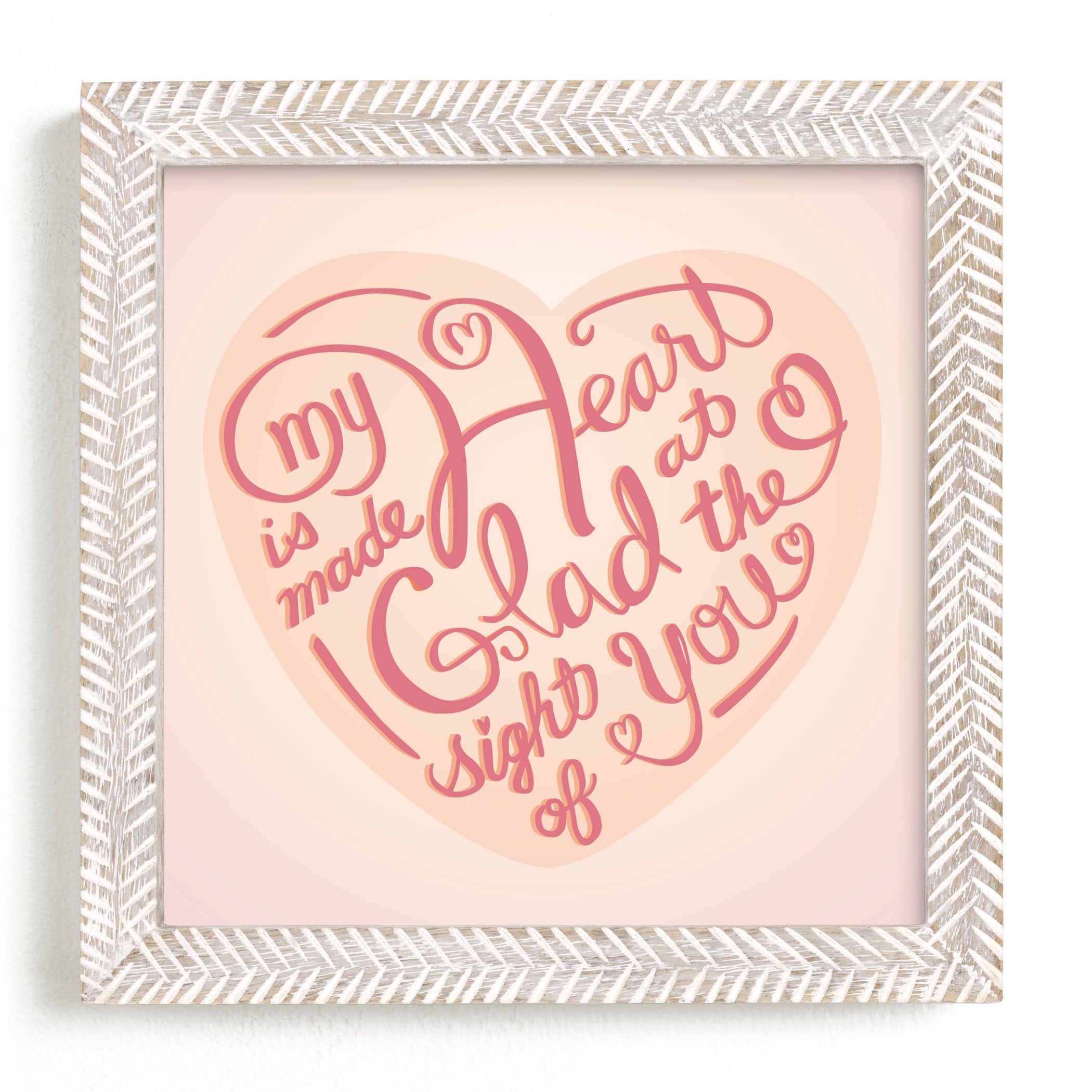 "Heart Made Glad" - Art Print by Shannon in beautiful frame options and a variety of sizes.