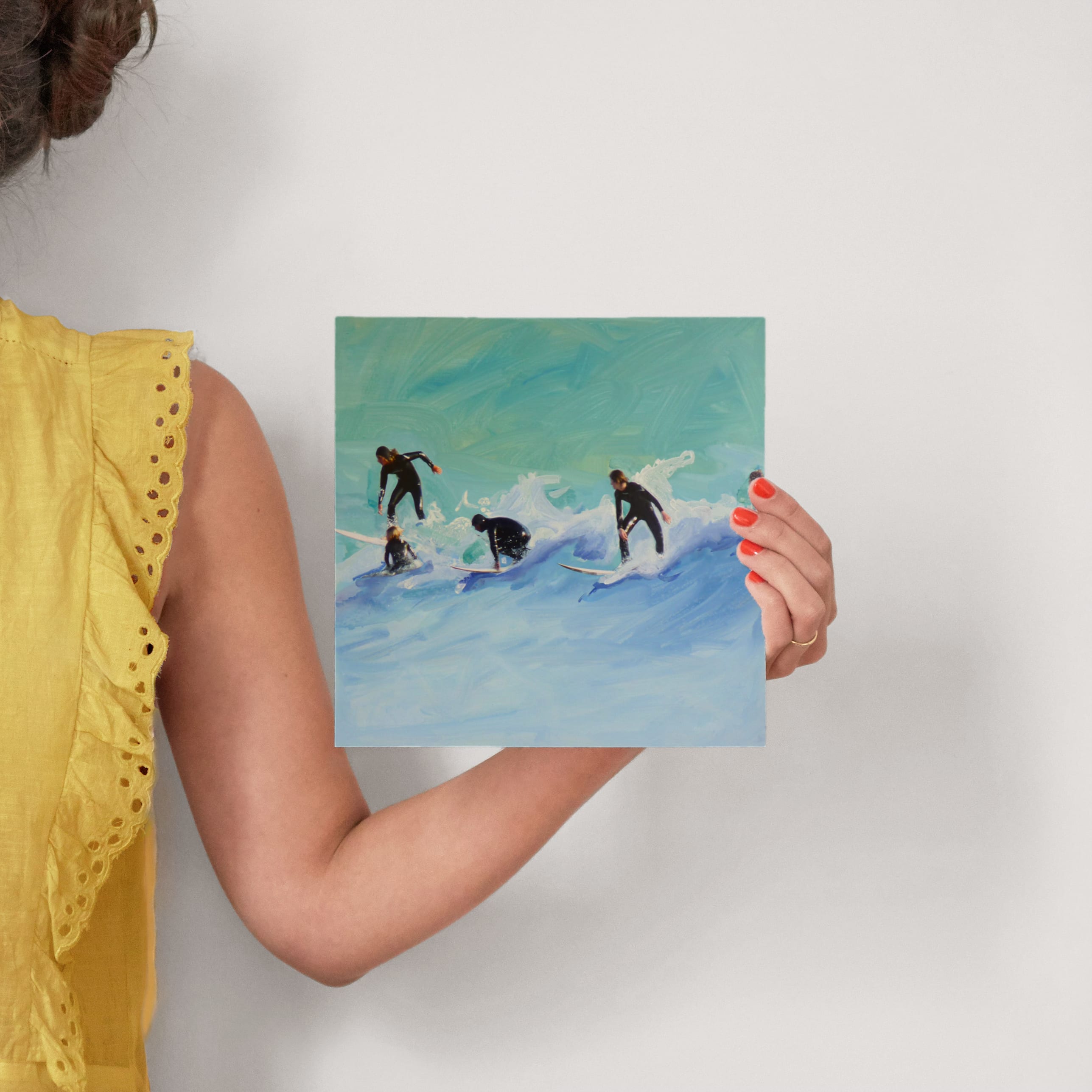 Surf boys at Sunset Wall Art Prints by Annie Seaton Minted