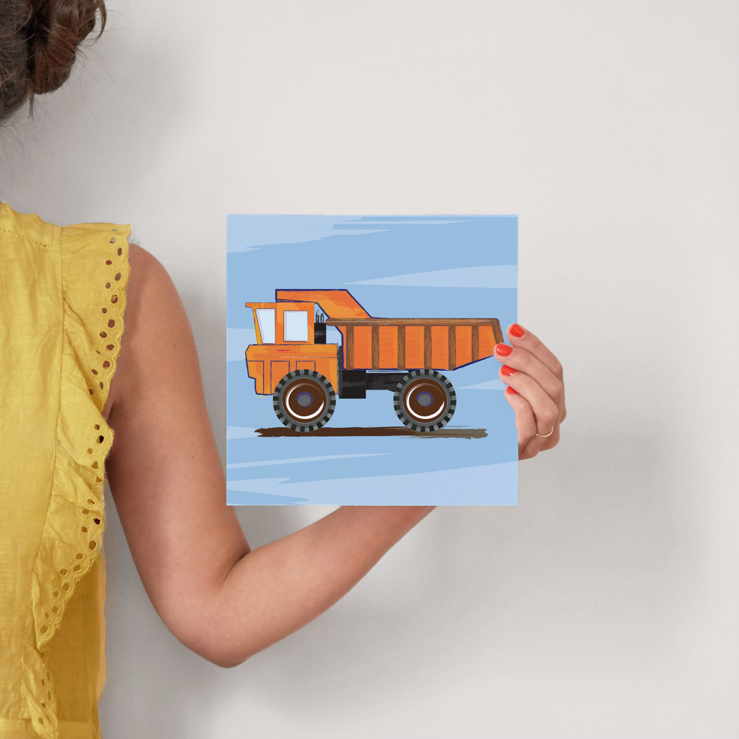 Construction Dump truck Art Wall Art Prints by Rebecca Marchese | Minted