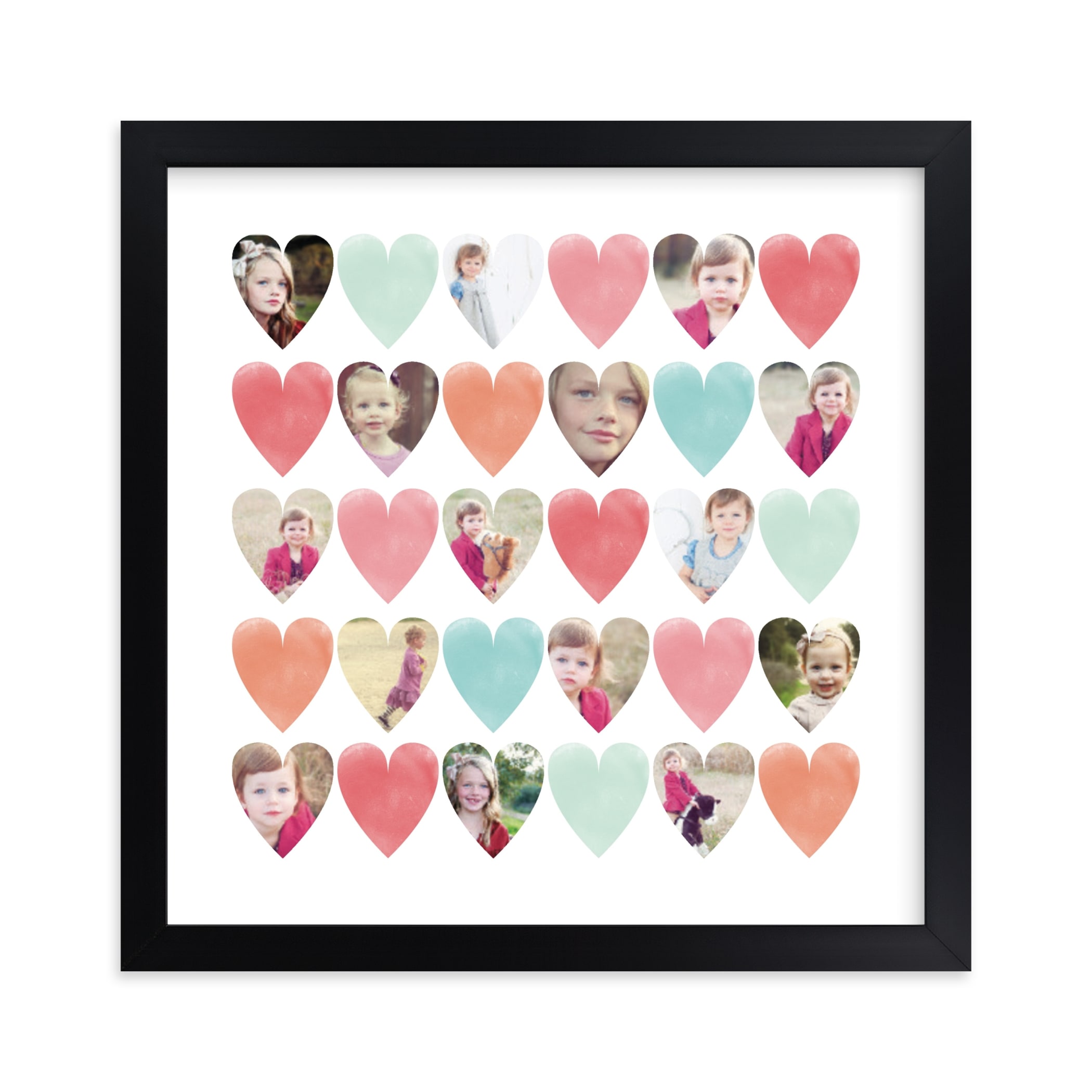 "Watercolor Hearts" - Custom Photo Art Print by Grace Kreinbrink in beautiful frame options and a variety of sizes.