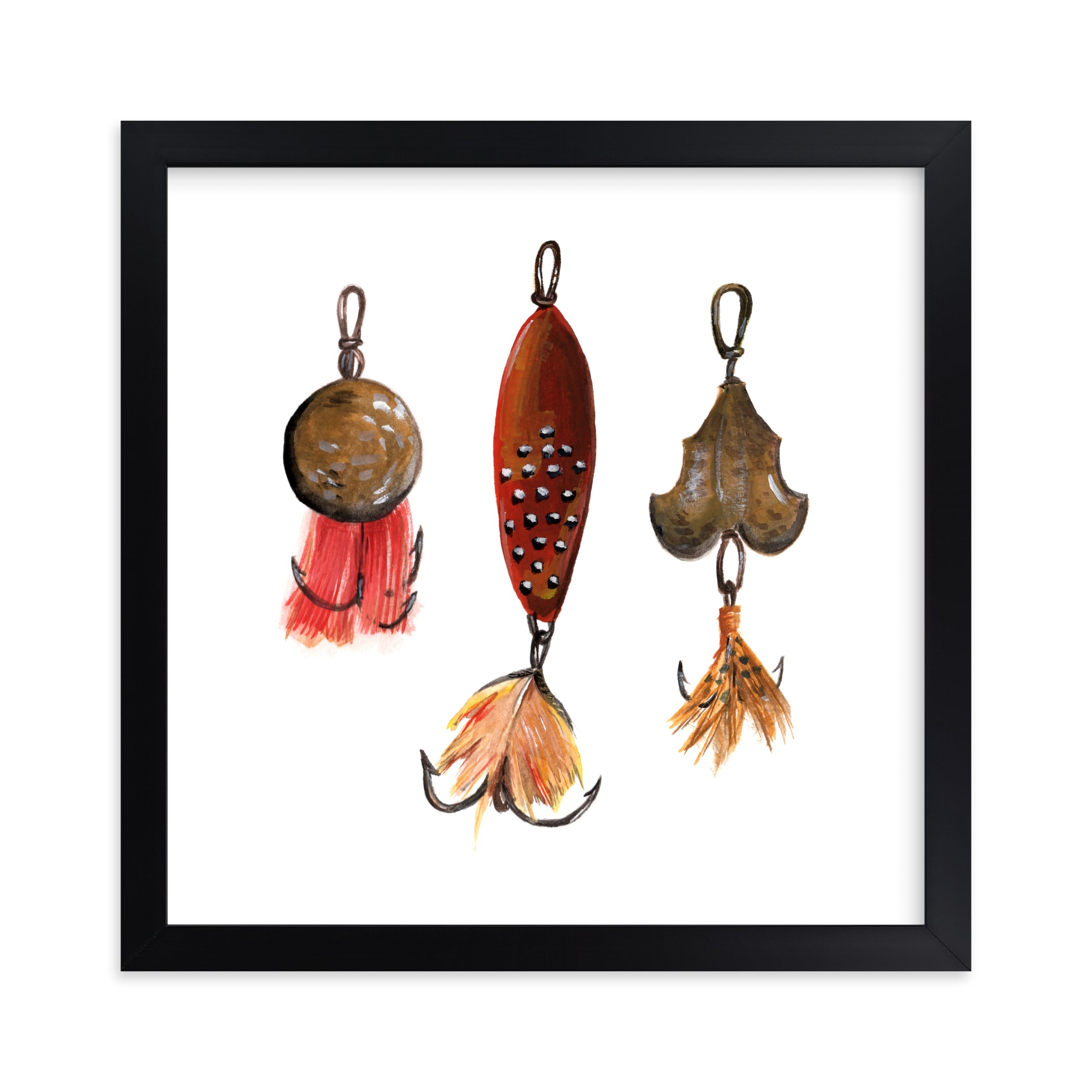 Fishing Lures No. 1 Wall Art Prints by Tanya Lee of Frooted Design Minted