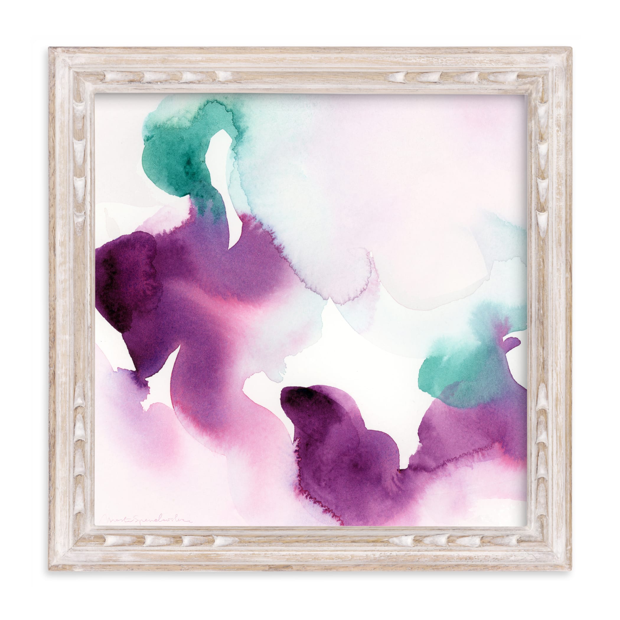 "Watercolor Abstract Flora Series : Solice" - Limited Edition Art Print by Marta Spendowska in beautiful frame options and a variety of sizes.