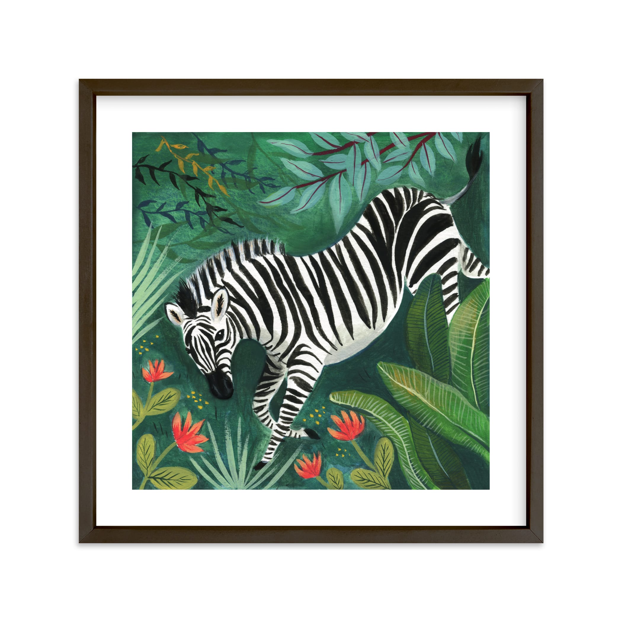"Zebra" - Limited Edition Art Print by Emilie Simpson in beautiful frame options and a variety of sizes.