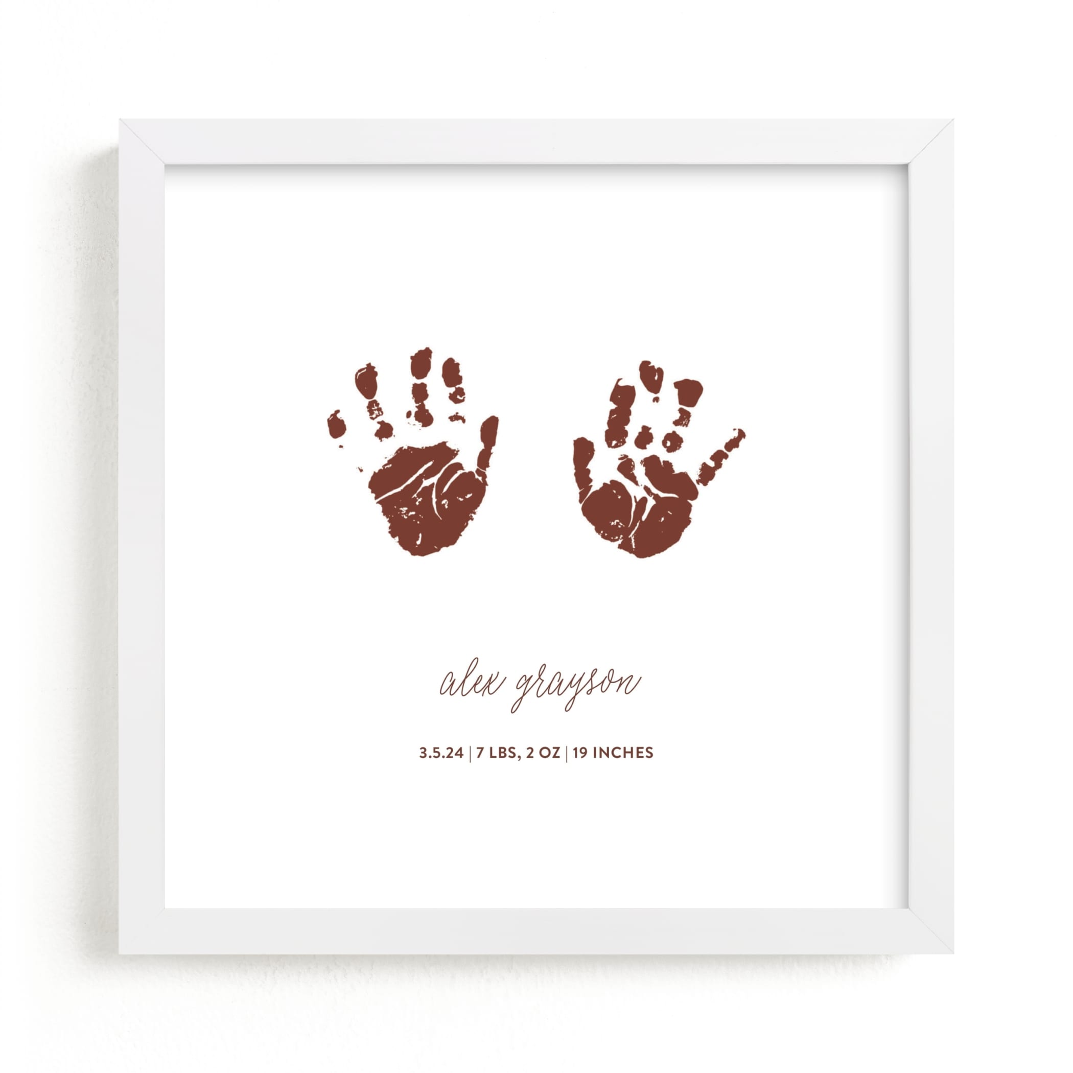 "Custom Handprints as Art" - Drawn Digital Art by Minted in beautiful frame options and a variety of sizes.