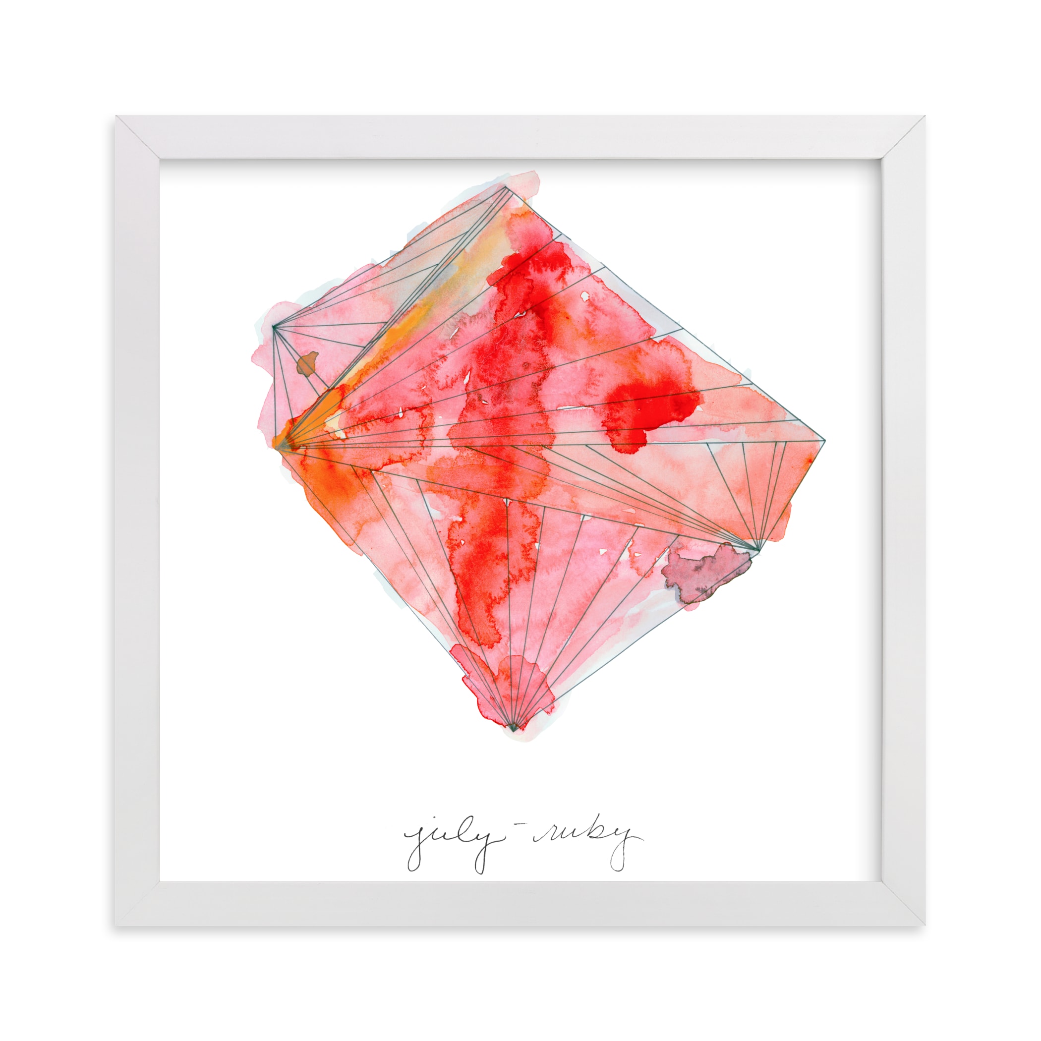 "July - Ruby" - Limited Edition Art Print by Naomi Ernest in beautiful frame options and a variety of sizes.
