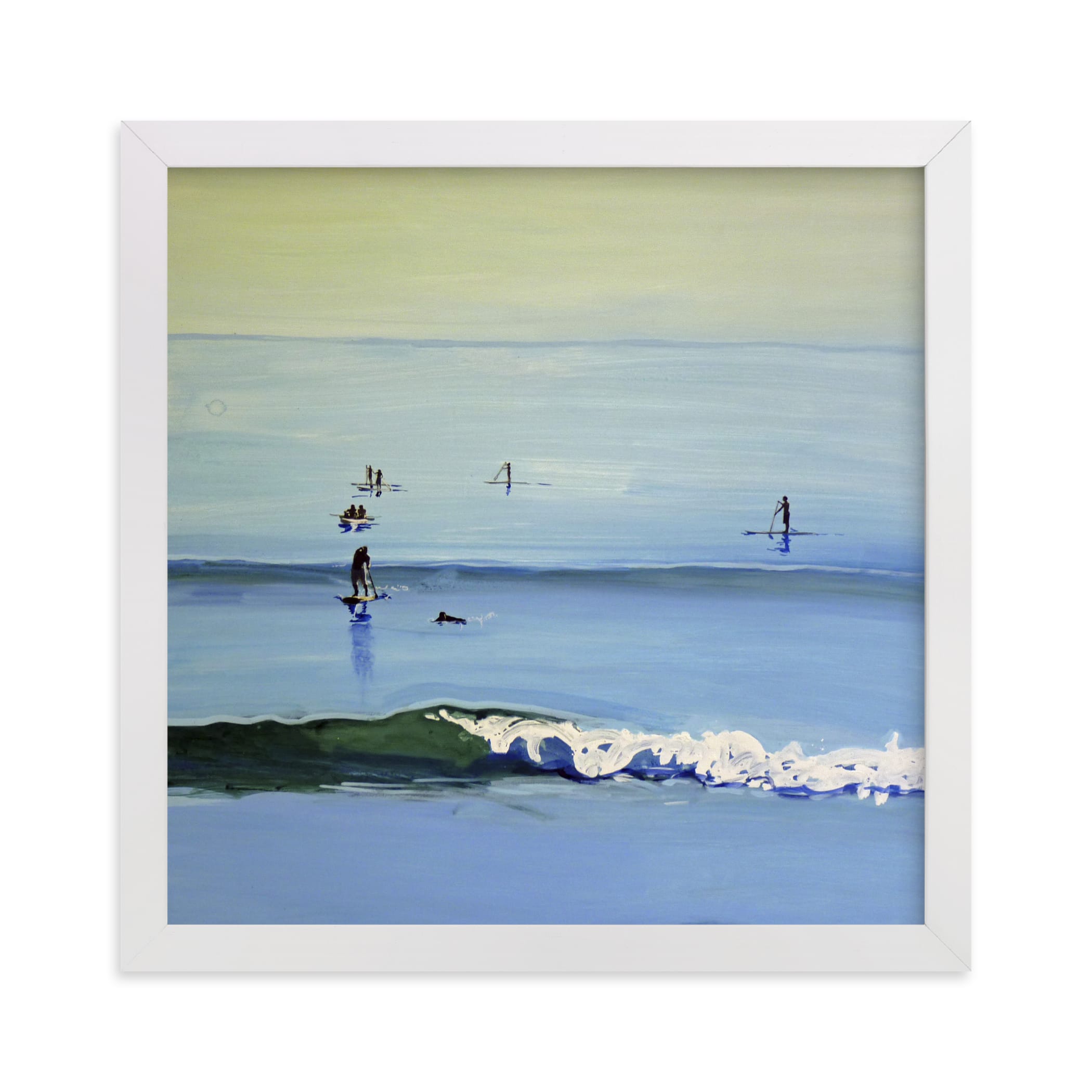 "PaddleBoarders, Malibu 2011" - Limited Edition Art Print by Annie Seaton in beautiful frame options and a variety of sizes.