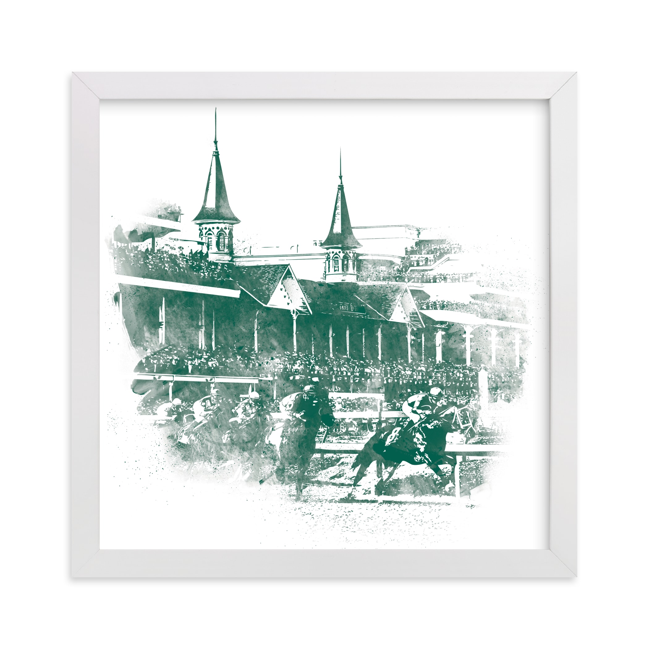 "Churchill Downs" - Limited Edition Art Print by Paul Berthelot in beautiful frame options and a variety of sizes.