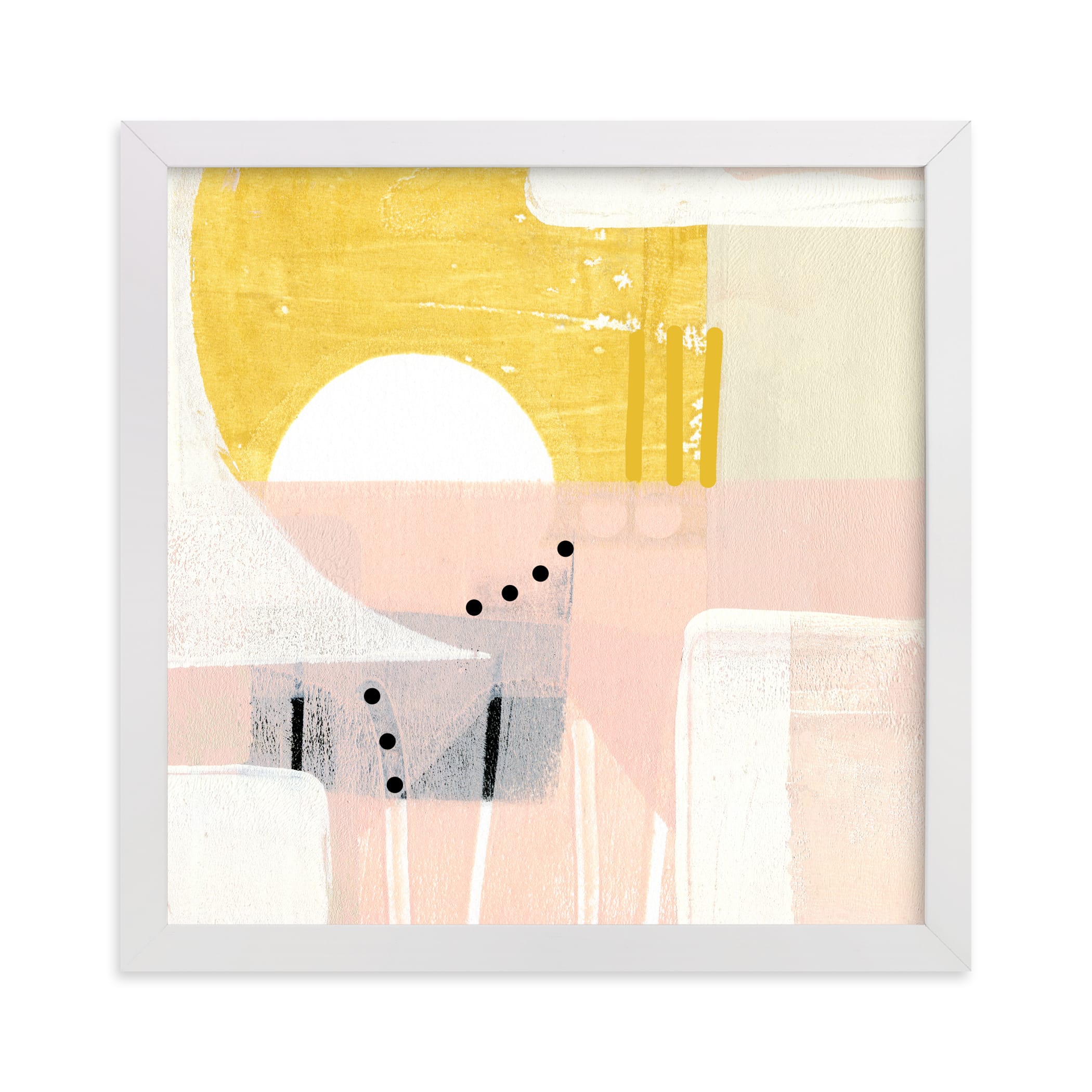 "Sunny and dots I" - Grownup Open Edition Non-custom Art Print by Jaqui Falkenheim in beautiful frame options and a variety of sizes.