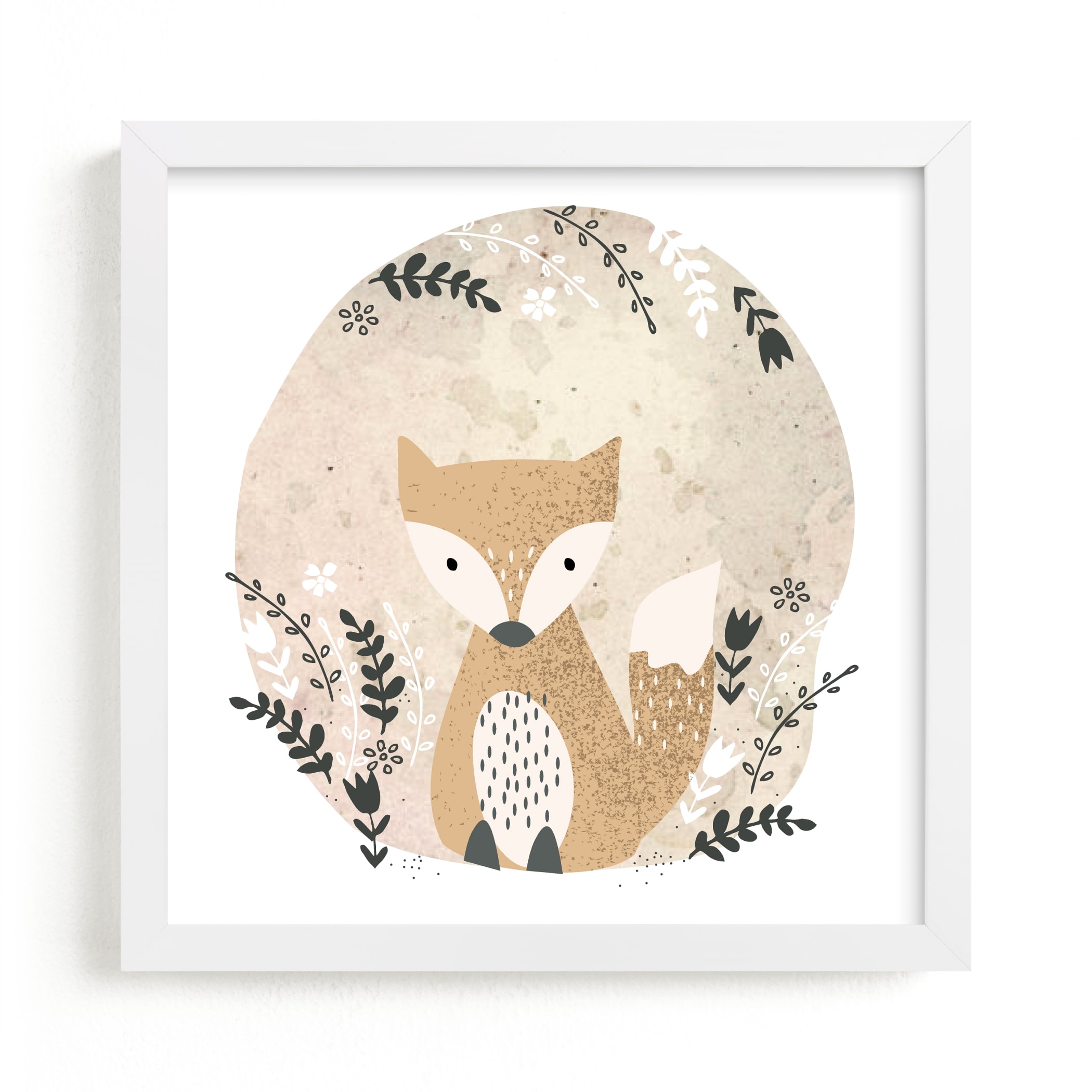 "Woodland - Fox" - Limited Edition Art Print by Oma N. Ramkhelawan in beautiful frame options and a variety of sizes.