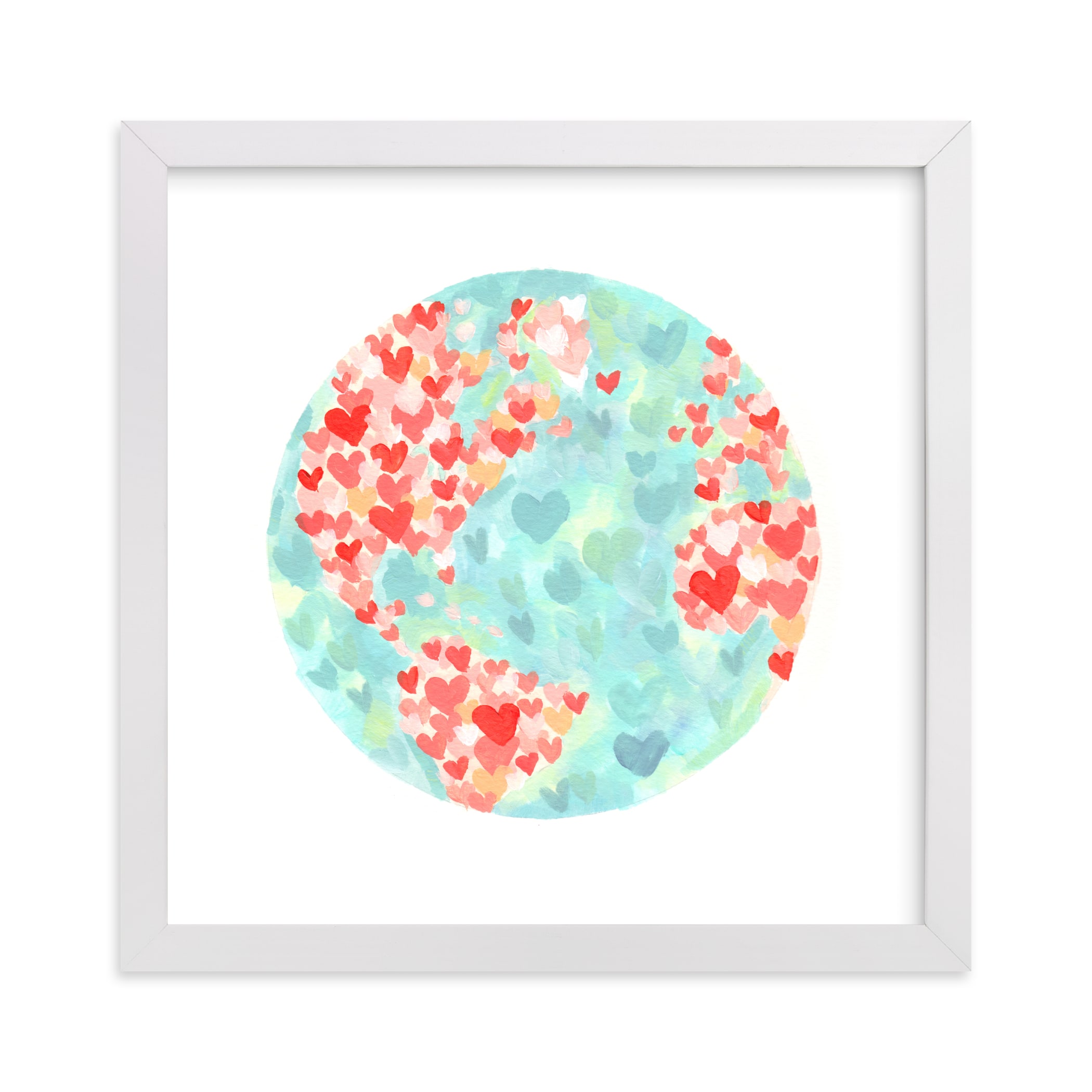 "World of Love" - Art Print by Holly Whitcomb in beautiful frame options and a variety of sizes.
