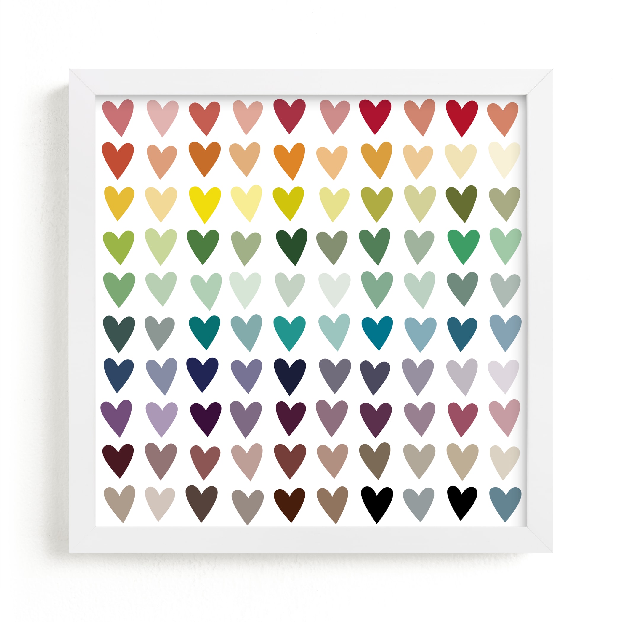 "Paper Hearts" - Limited Edition Art Print by InkDot in beautiful frame options and a variety of sizes.