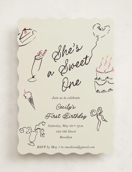 First Birthday Invitations