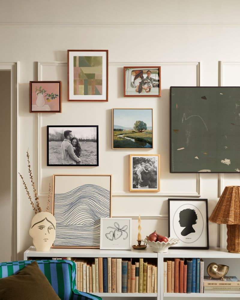 Abstract Geometry by Lucrecia Caporale, The Big Picture: Landscape Framed Photo by Minted  The Way Forward by Stephanie Goos Johnson, Play by Shio Whitehead, 11x14 Float Mount Natural Framed Photo by Minted, Locket: Custom Print by Ani Somi, Cameo Shilouette: Custom Print by Minted